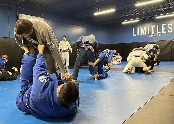 GI BJJ class at Limitless BJJ Edmonton