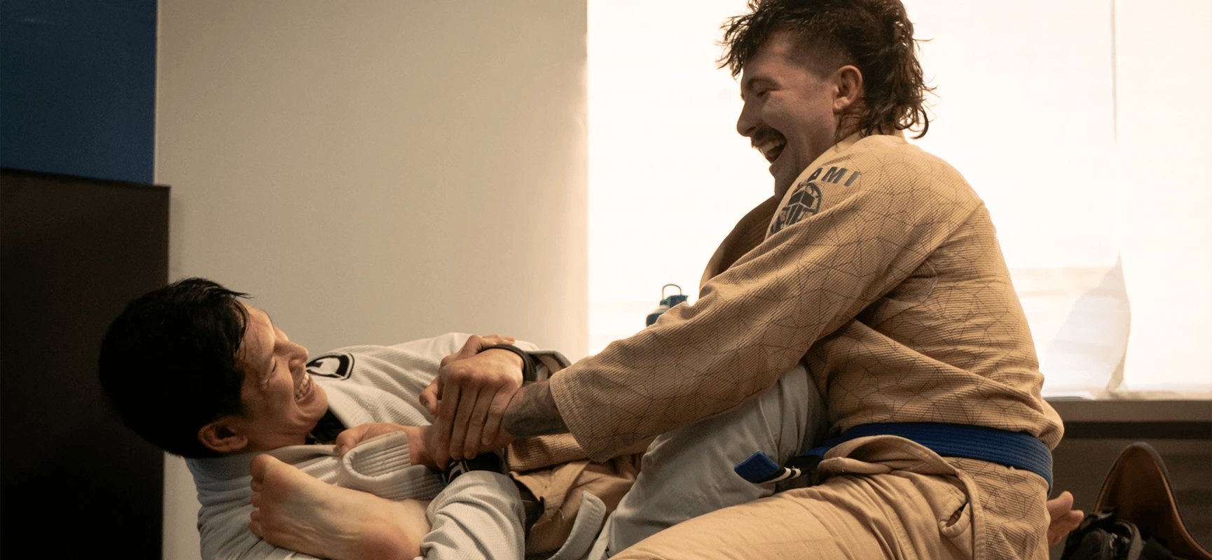 men practicing martial arts at Limitless BJJ Edmonton