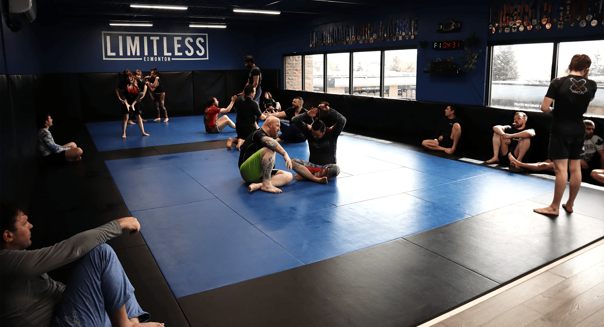 people exercising at Limitless BJJ Edmonton